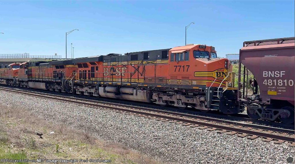 BNSF 7717 has been victimized.
